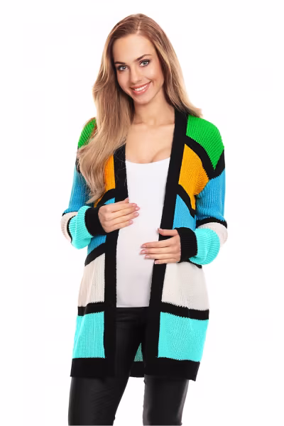 Sweter Kardigan Model 40021 Green - PeeKaBoo — zdjęcie 1