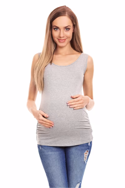 Koszulka ciążowa Model 0141 Grey - PeeKaBoo — zdjęcie 1