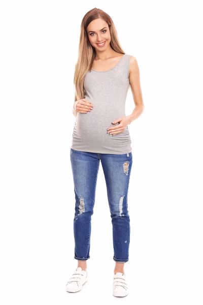Koszulka ciążowa Model 0141 Grey - PeeKaBoo — zdjęcie 2