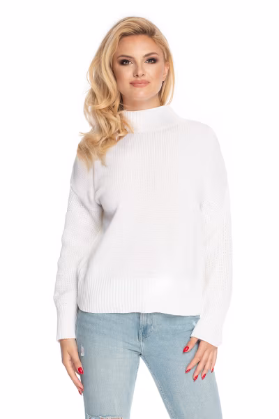 Sweter Damski Model 70035 Denim Cream - PeeKaBoo — zdjęcie 1