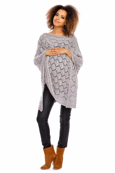 Poncho model 30012C Light Gray - PeeKaBoo — zdjęcie 1