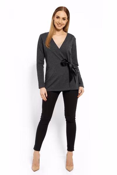 Bluzka Model 1626 Grafit - PeeKaBoo — zdjęcie 2