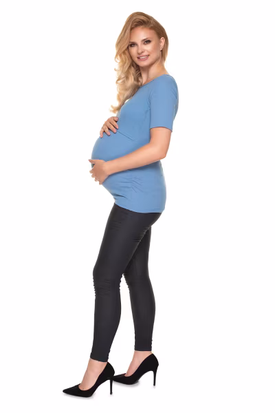 Bluzka Ciążowa Model 1717 Blue - PeeKaBoo — zdjęcie 2