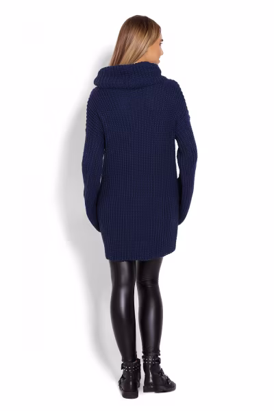 Golf Ciążowy Model 70012C Petrol Navy - PeeKaBoo — zdjęcie 3
