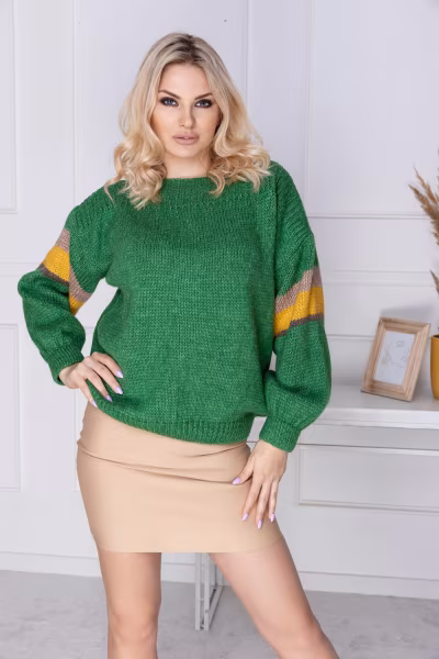 Sweter Damski Model 30079 Green - PeeKaBoo — zdjęcie 1
