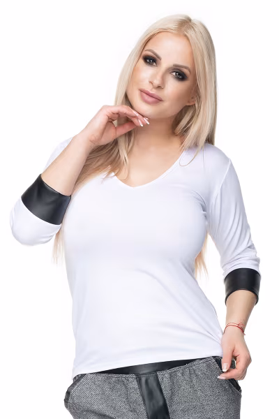 Bluzka Model 0102 White - PeeKaBoo — zdjęcie 1