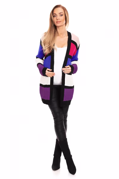 Sweter Kardigan Model 40021 Violet - PeeKaBoo — zdjęcie 2