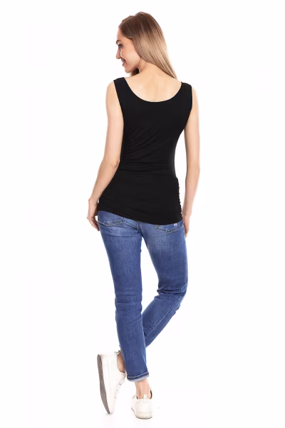 Koszulka ciążowa Model 0141 Black - PeeKaBoo — zdjęcie 3