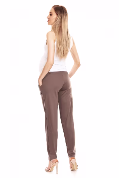 Spodnie Ciążowe Model 0134 Cappuccino - PeeKaBoo — zdjęcie 3