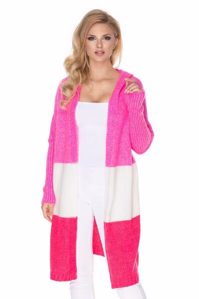 Sweter Kardigan Model 30069 Pink/Fuksja - PeeKaBoo — zdjęcie 1