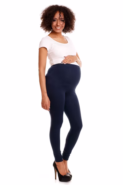 Legginsy Ciążowe Model 1469B Navy - PeeKaBoo — zdjęcie 2