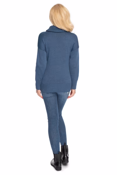Golf Damski Model 70037 Jeans - PeeKaBoo — zdjęcie 3