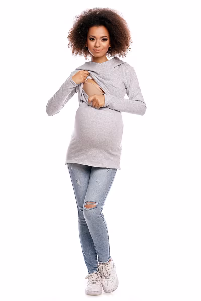 Bluza model 1473 Light Gray - PeeKaBoo — zdjęcie 2