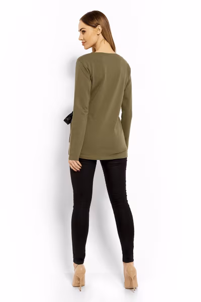 Bluzka Model 1626 Khaki - PeeKaBoo — zdjęcie 3