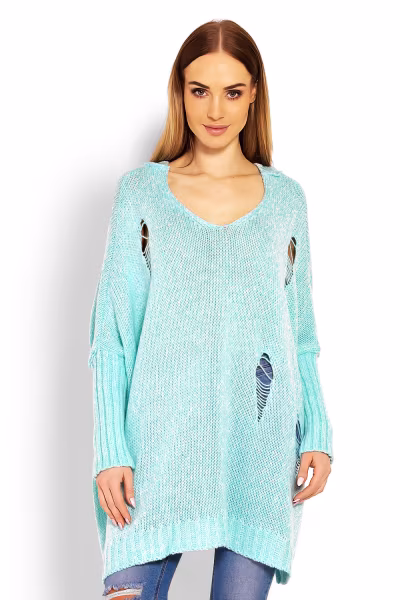 Sweter Damski Model 30055 Mint - PeeKaBoo — zdjęcie 1