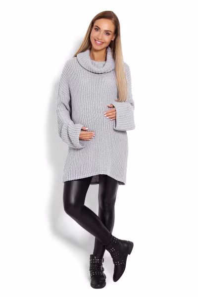 Golf Ciążowy Model 70012C Grey - PeeKaBoo — zdjęcie 2