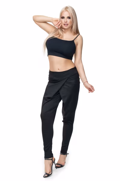 Spodnie Damskie Model 0106 Black - PeeKaBoo — zdjęcie 2
