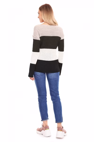 Sweter Ciążowy Model 70019 Khaki - PeeKaBoo — zdjęcie 3