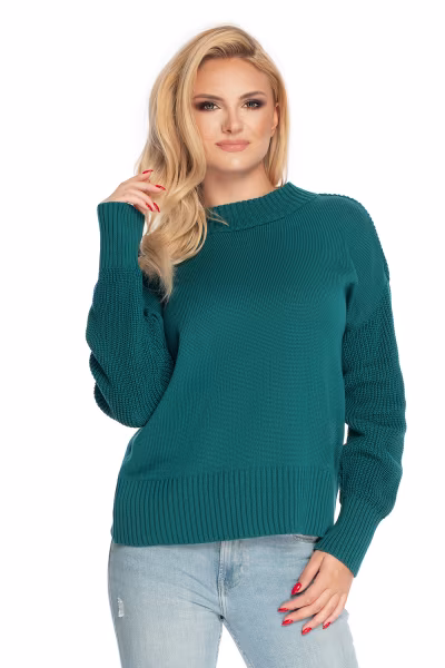 Sweter Damski Model 70035 Green - PeeKaBoo — zdjęcie 1