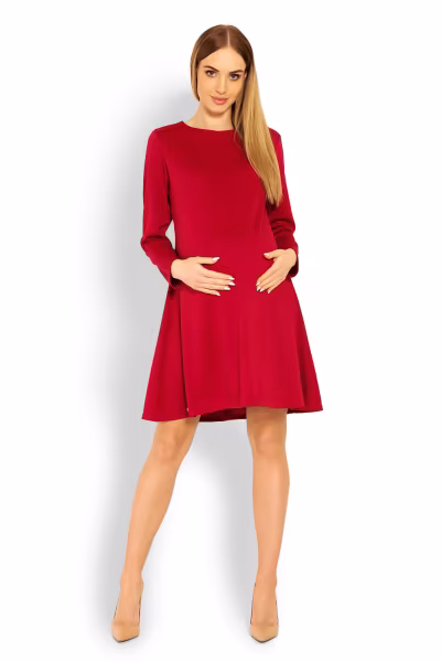 Sukienka Ciążowa Model 1359C Red - PeeKaBoo — zdjęcie 2