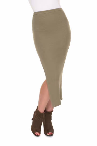 Spódnica Model 1715 Khaki - PeeKaBoo — zdjęcie 1