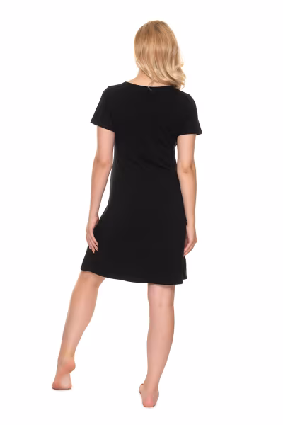 Koszula Nocna Ciążowa Model 0203 Black - PeeKaBoo — zdjęcie 3