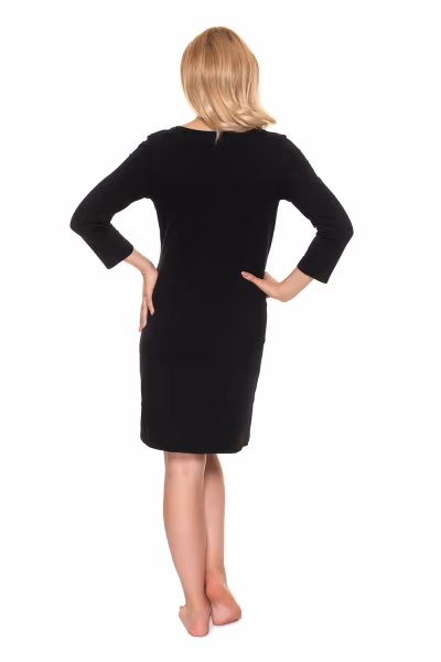 Koszula Nocna Ciążowa Model 0191 Black - PeeKaBoo — zdjęcie 3