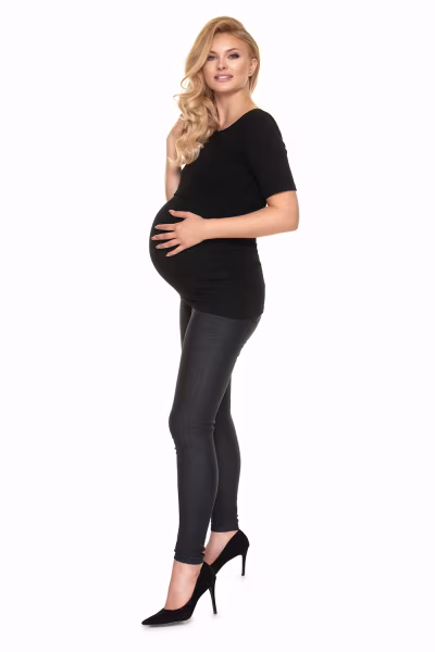 Bluzka Ciążowa Model 1717 Black - PeeKaBoo — zdjęcie 2