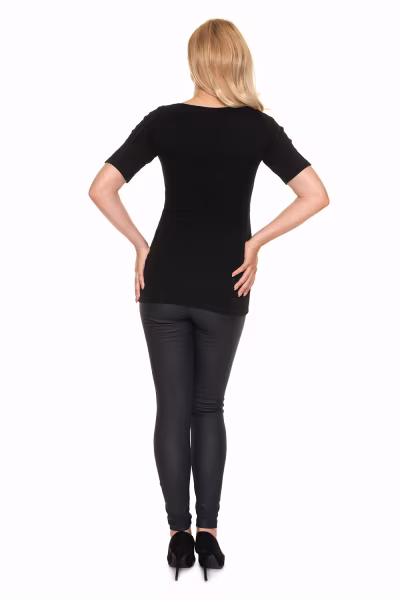 Bluzka Ciążowa Model 1717 Black - PeeKaBoo — zdjęcie 3