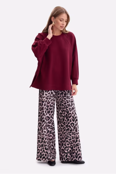 Bluza Damska Model B306 Burgund - BeWear — zdjęcie 2