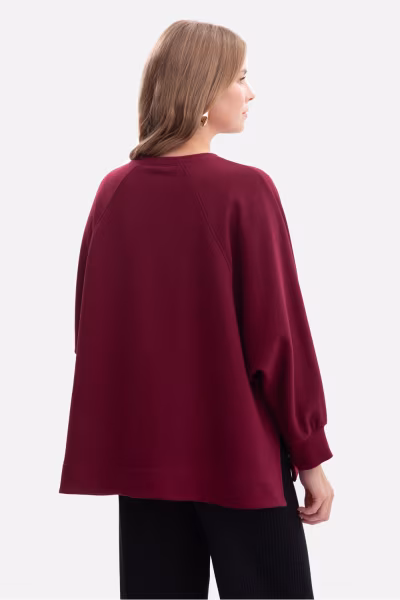 Bluza Damska Model B306 Burgund - BeWear — zdjęcie 3