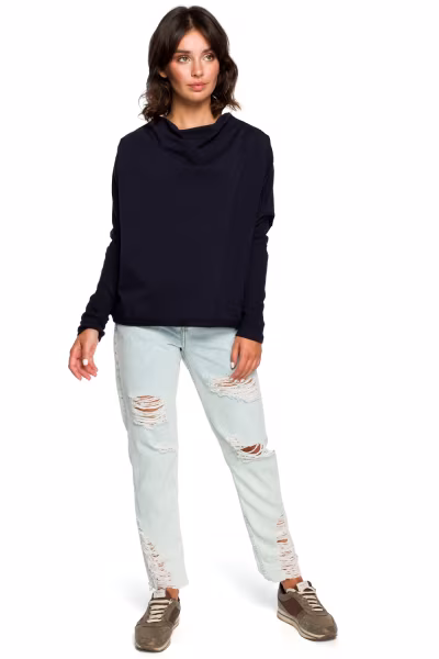 Bluza Damska Model B094 Navy - BeWear — zdjęcie 2