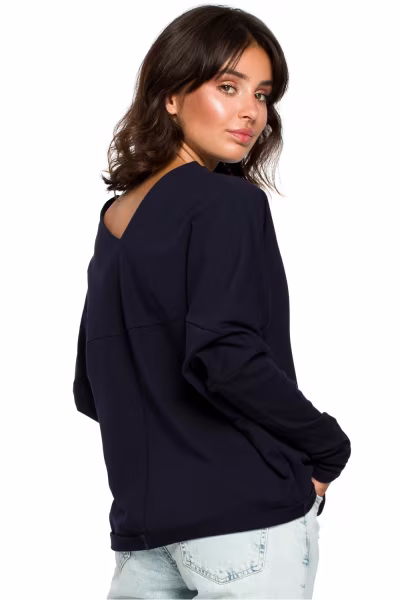 Bluza Damska Model B094 Navy - BeWear — zdjęcie 3