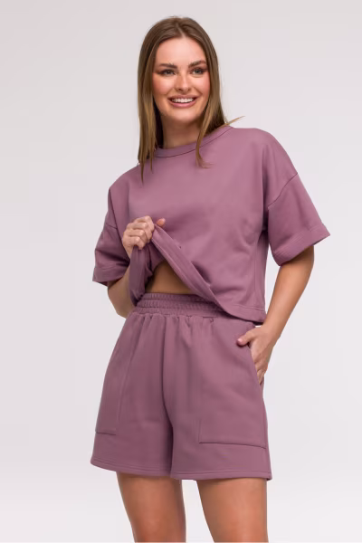 Szorty Damskie Model B295 Wrzos - BeWear — zdjęcie 1