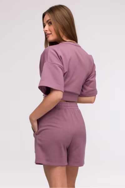 Szorty Damskie Model B295 Wrzos - BeWear — zdjęcie 3