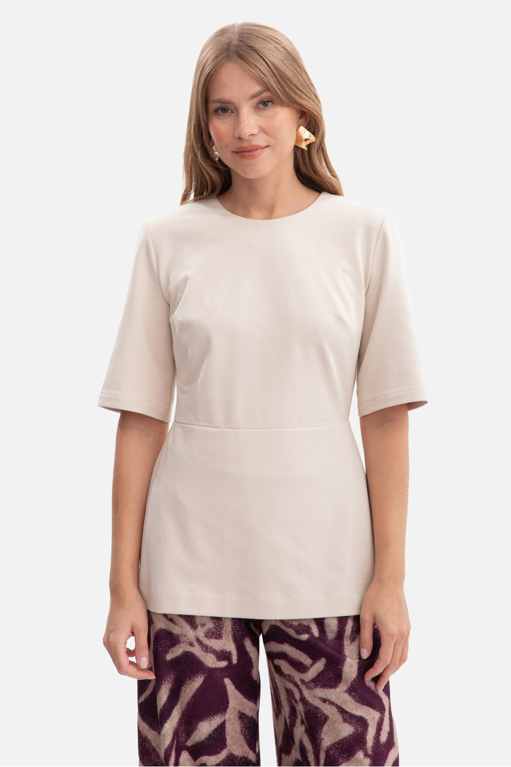 Bluzka Model B305 Piasek - BeWear