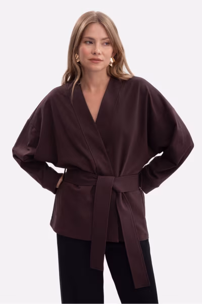 Narzutka Model B297 Gorzka Czekolada - BeWear — zdjęcie 2