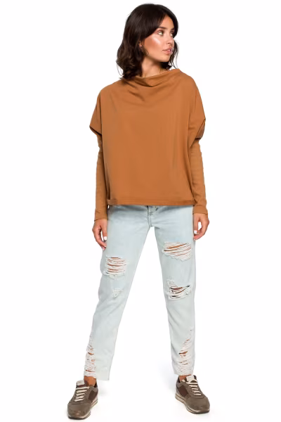 Bluza Damska Model B094 Carmel - BeWear — zdjęcie 2