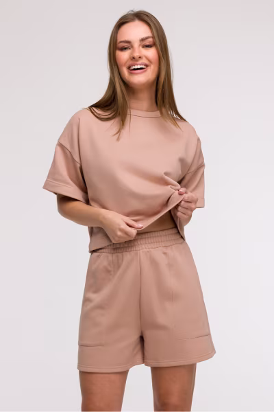 Szorty Damskie Model B295 Mocca - BeWear — zdjęcie 1