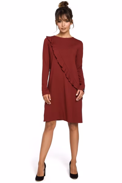 Sukienka Model B053 Bordo - BeWear — zdjęcie 1