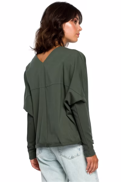 Bluza Damska Model B094 Green - BeWear — zdjęcie 3