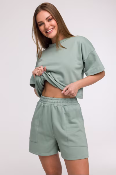 Szorty Damskie Model B295 Mint - BeWear — zdjęcie 1