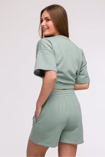 Szorty Damskie Model B295 Mint - BeWear — zdjęcie 3