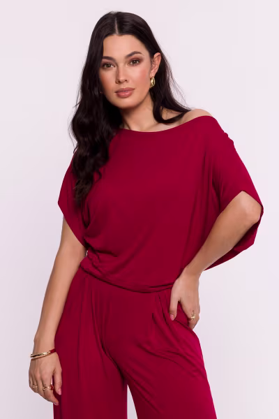 Bluzka Model B287 Bordo - BeWear — zdjęcie 1