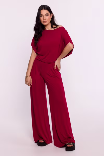 Bluzka Model B287 Bordo - BeWear — zdjęcie 2