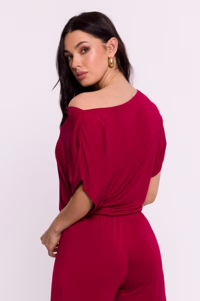 Bluzka Model B287 Bordo - BeWear — zdjęcie 3