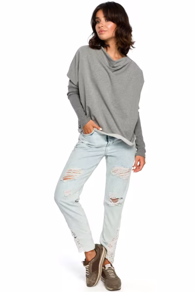 Bluza Damska Model B094 Grey - BeWear — zdjęcie 2