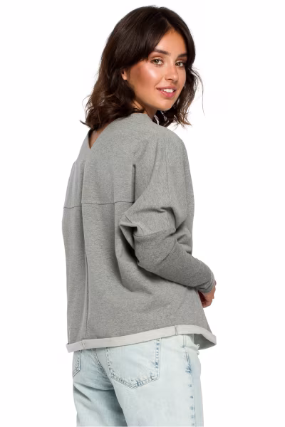 Bluza Damska Model B094 Grey - BeWear — zdjęcie 3