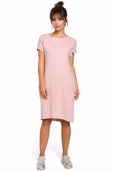 Sukienka Model B050 Powder Pink - BeWear — zdjęcie 1