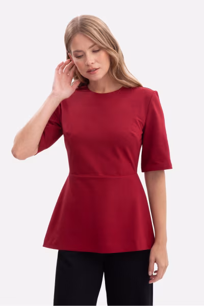 Bluzka Model B305 Bordo - BeWear — zdjęcie 1
